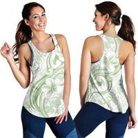 Hawaii Plumeria Lokelani Pikake Lei Women Racerback Tank Oma'oma'o Polynesian Tattoo LT9 - Polynesian Pride