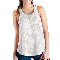 Hawaii Plumeria Lokelani Pikake Lei Women Racerback Tank Sandy Beige Polynesian Tattoo LT9 - Polynesian Pride