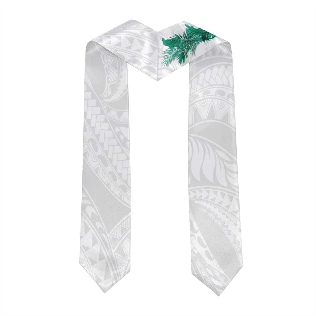 Hawaii Tropical Leaves Graduation Stole Polynesian Pattern