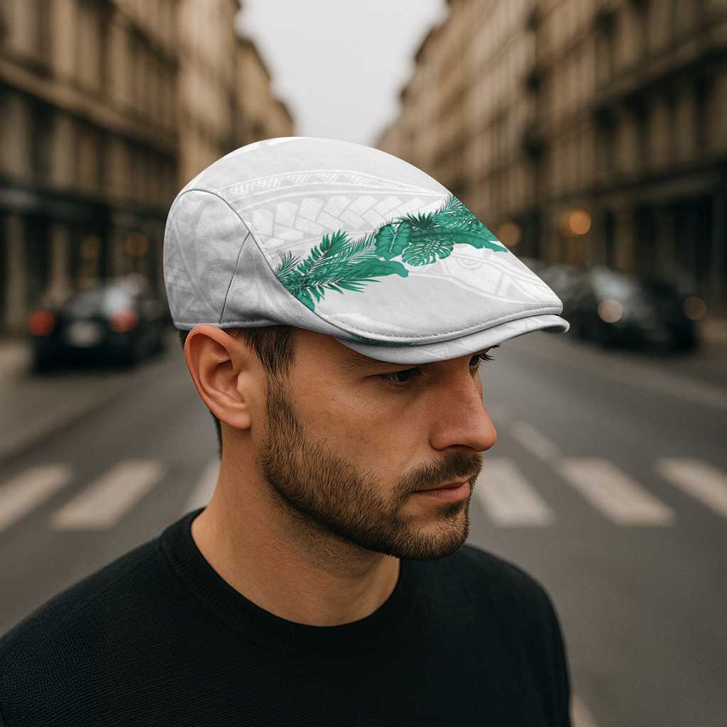 Hawaii Tropical Leaves Jeff Hat Polynesian Pattern