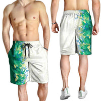 Hawaii Tropical Plant Omaomao Shorts for Men Vibrant Polynesian Pattern