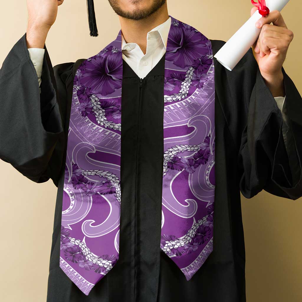 Hawaii Violet Hibiscus Pikake Lei Graduation Stole