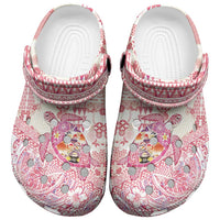 Hawaiian and Japanese Culture Together Clogs Shoes Tropical Honu with Japanese Elements Pink Color LT03 Pink - Polynesian Pride