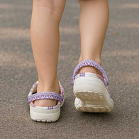 Hawaiian and Japanese Culture Together Clogs Shoes Tropical Honu with Japanese Elements Purple Color LT03 - Polynesian Pride