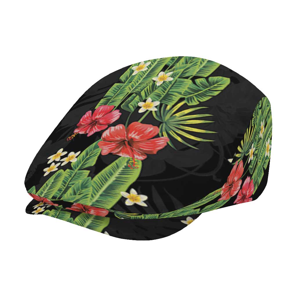 Hawaiian Hibiscus Plumeria Jeff Hat Tropical Leaves