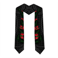 Hawaiian Kakau Art Graduation Stole Taro Leaves with Ohia Lehua and Pakala Pattern LT03 - Polynesian Pride