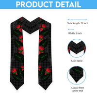 Hawaiian Kakau Art Graduation Stole Taro Leaves with Ohia Lehua and Pakala Pattern LT03 - Polynesian Pride
