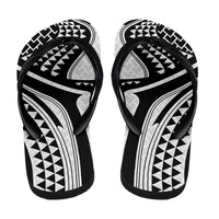 Hawaiian Kakau Art Tattoos Aquaman Style Flip Flops White Version LT03 - Polynesian Pride