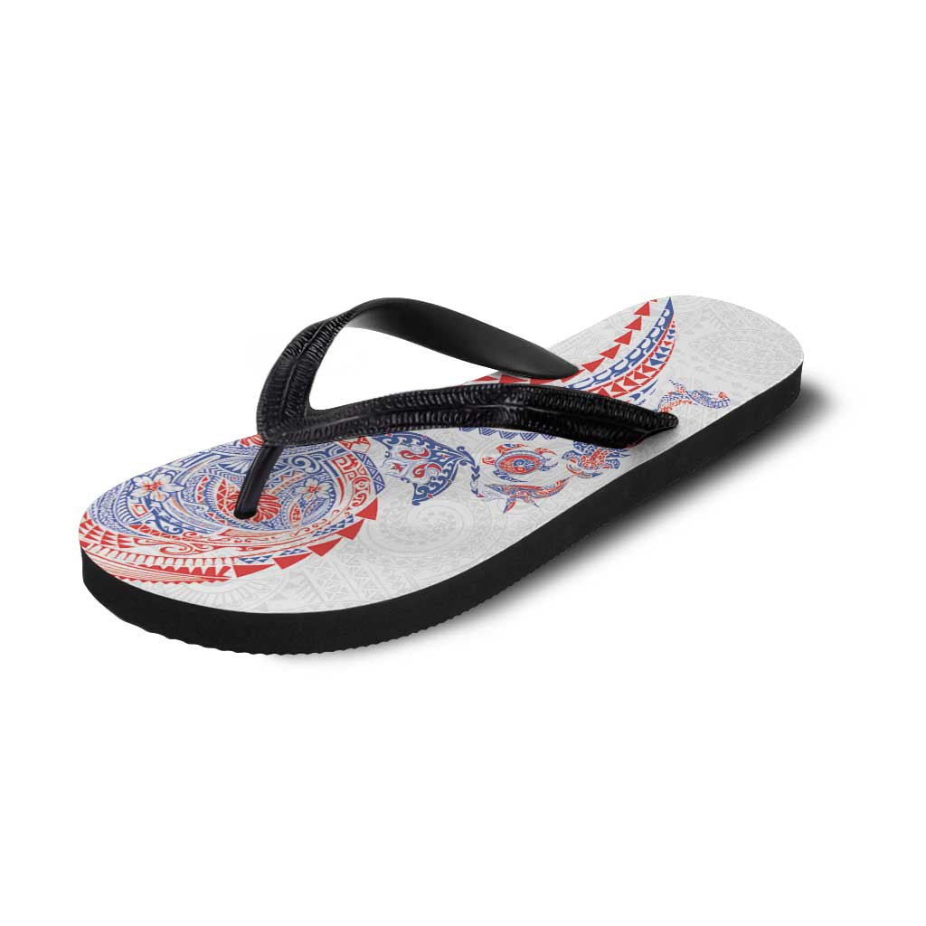 Hawaiian Kakau Tribal Sea Animals Tattoos Flip Flops Hawaii Flag Color Inspired