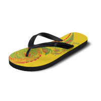 Hawaiian Kakau Tribal Sea Animals Tattoos Flip Flops Kanaka Maoli Flag Color Inspired LT03 - Polynesian Pride