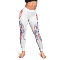 Hawaiian Kakau Tribal Sea Animals Tattoos Leggings Hawaii Flag Color Inspired