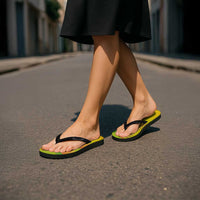 Hawaiian Mango Flip Flops Polynesian Art Pattern and Kakau Tattoo LT03 - Polynesian Pride