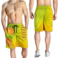 Hawaiian Mango Shorts for Men Polynesian Art Pattern and Kakau Tattoo LT03 - Polynesian Pride