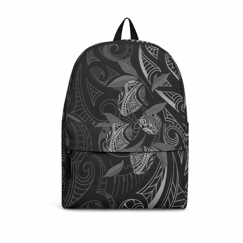Hawaiian Mango Tribal Tattoo Backpack Black White Pacific Traditional Pattern LT9 Black - Polynesian Pride