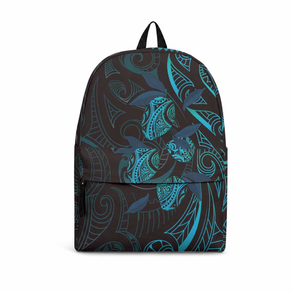 Hawaiian Mango Tribal Tattoo Backpack Teal Pacific Traditional Pattern LT9 Teal - Polynesian Pride