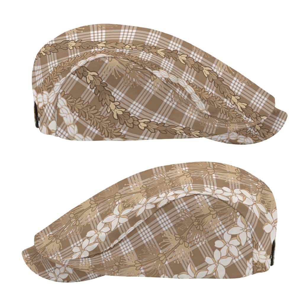 Hawaiian Ohia Lehua Lei Jeff Hat Plaid Palaka Kalaihaahaa Pattern LT9 - Polynesian Pride