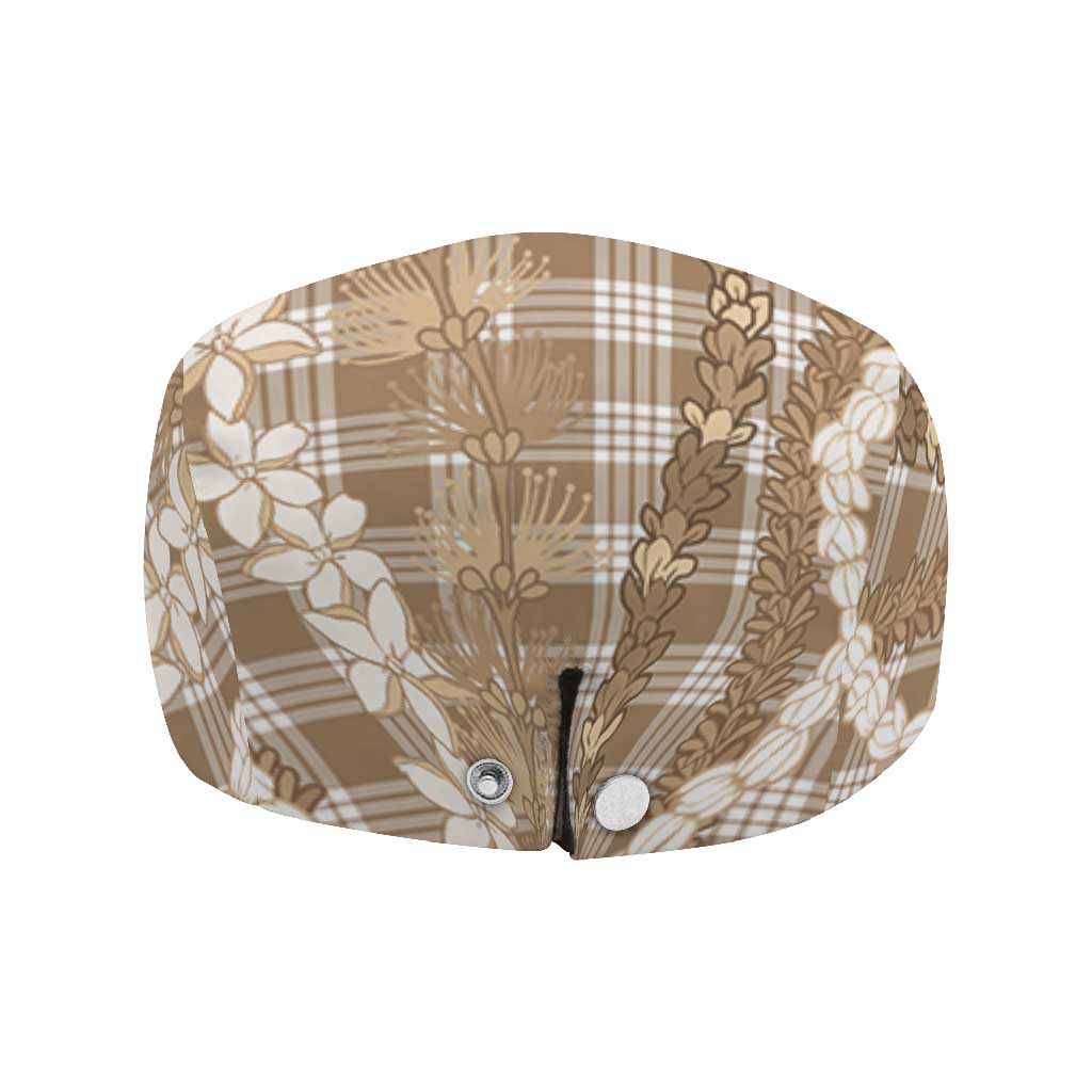 Hawaiian Ohia Lehua Lei Jeff Hat Plaid Palaka Kalaihaahaa Pattern LT9 - Polynesian Pride