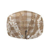 Hawaiian Ohia Lehua Lei Jeff Hat Plaid Palaka Kalaihaahaa Pattern LT9 - Polynesian Pride