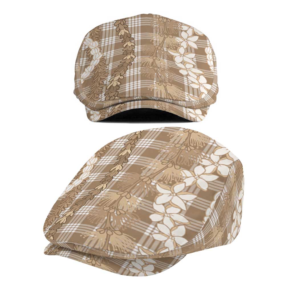 Hawaiian Ohia Lehua Lei Jeff Hat Plaid Palaka Kalaihaahaa Pattern LT9 - Polynesian Pride