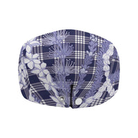 Hawaiian Ohia Lehua Lei Jeff Hat Plaid Palaka Uliuli hohonu Pattern LT9 - Polynesian Pride