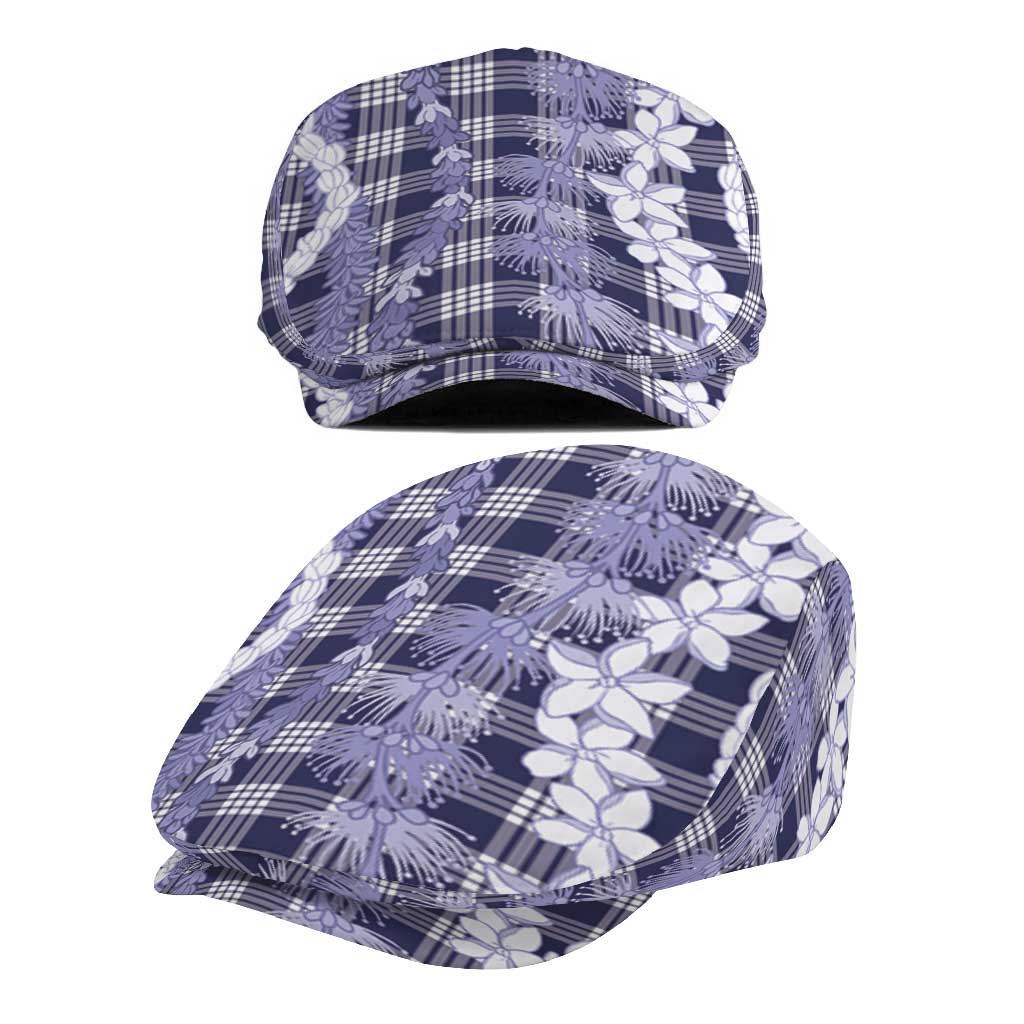 Hawaiian Ohia Lehua Lei Jeff Hat Plaid Palaka Uliuli hohonu Pattern LT9 - Polynesian Pride