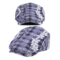 Hawaiian Ohia Lehua Lei Jeff Hat Plaid Palaka Uliuli hohonu Pattern LT9 - Polynesian Pride
