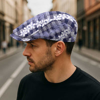 Hawaiian Ohia Lehua Lei Jeff Hat Plaid Palaka Uliuli hohonu Pattern LT9 - Polynesian Pride