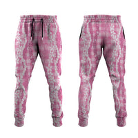 Hawaiian Ohia Lehua Lei Jogger Pants Plaid Palaka Akala Pattern LT9 Pink - Polynesian Pride