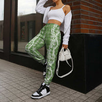 Hawaiian Ohia Lehua Lei Jogger Pants Plaid Palaka Omaomao Pattern - Polynesian Pride