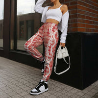 Hawaiian Ohia Lehua Lei Jogger Pants Plaid Palaka Ulaula Pattern - Polynesian Pride