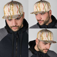 Hawaiian Ohia Lehua Lei Snapback Cap Plaid Palaka Ahiehie Pattern LT9 - Polynesian Pride