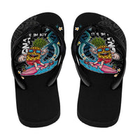 Hawaiian Pineapple Surfing Flip Flops It's in My DNA - Kakau and Polynesian Pattern LT03 - Polynesian Pride