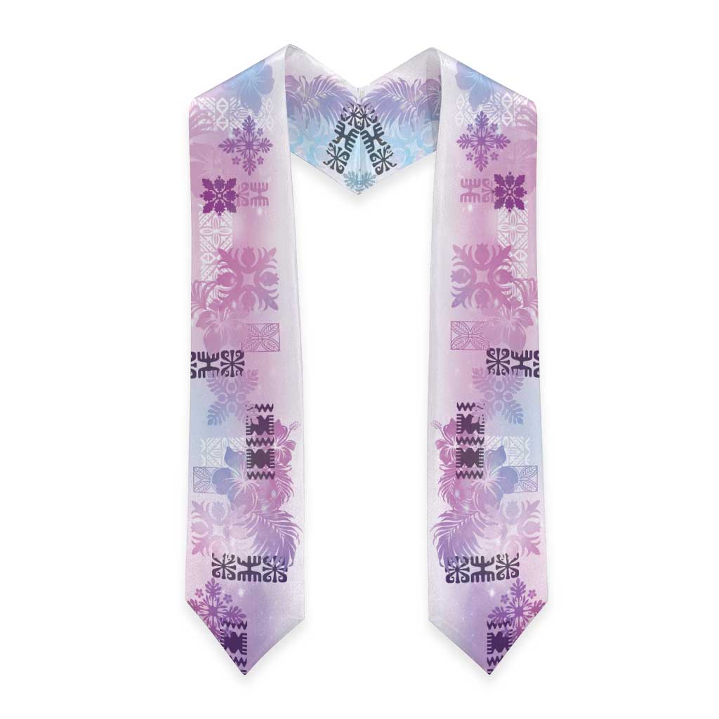 Hawaiian Quilt Graduation Stole Vintage Pattern Galaxy