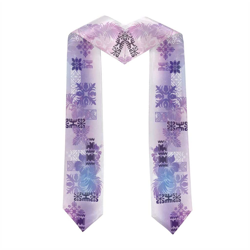 Hawaiian Quilt Graduation Stole Vintage Pattern Galaxy