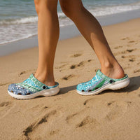 Hawaiian Quilt Pattern Clogs Shoes Fresh Color Mixed - Polynesian Pride