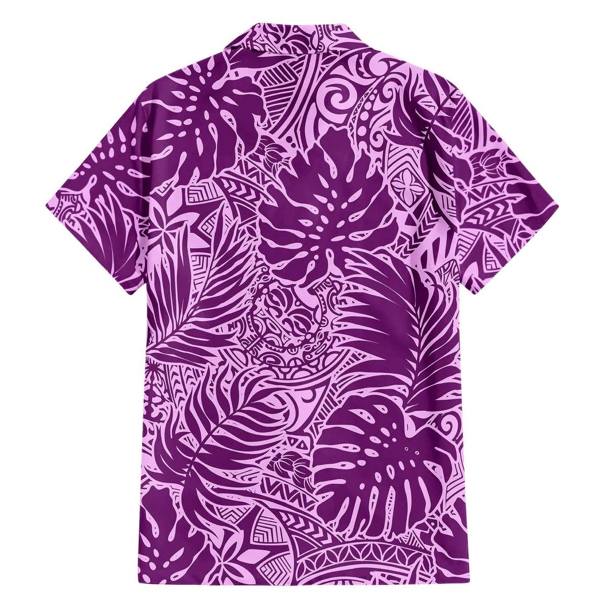 Polynesian Pride Matching Tropical Couple Outfits Hawaii Palm Leaf Purple Bodycon Dress And Hawaii Shirt - Polynesian Pride