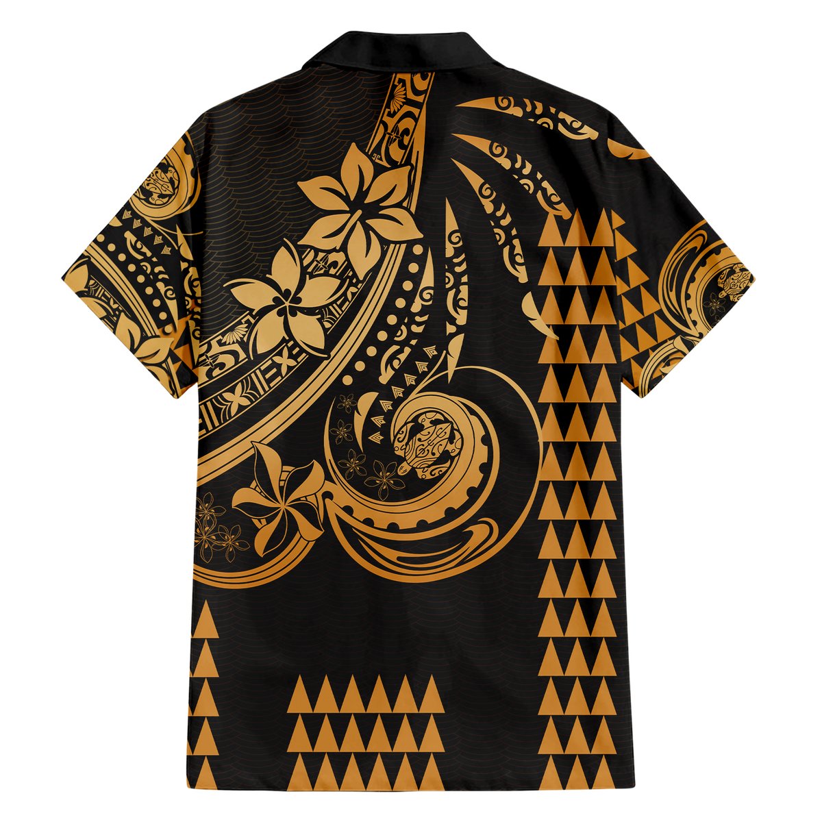 Kakau Hawaiian Polynesian Couples Matching Outfits Combo Bodycon Dress And Hawaii Shirt Gold LT6 - Polynesian Pride
