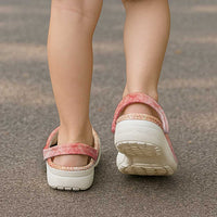 Hawaiian Turtles and Leis Clogs Shoes Tribal Kakau Pattern Peach Fuzz Color