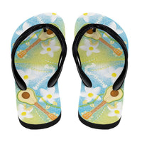 Hawaiian Ukulele Avocado Flip Flops Leis and Polynesian Pattern LT03 - Polynesian Pride