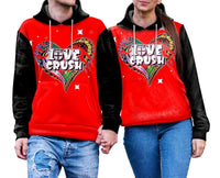Custom Fiji Valentine Couple Heart Hoodie LT2 6XL - Polynesian Pride