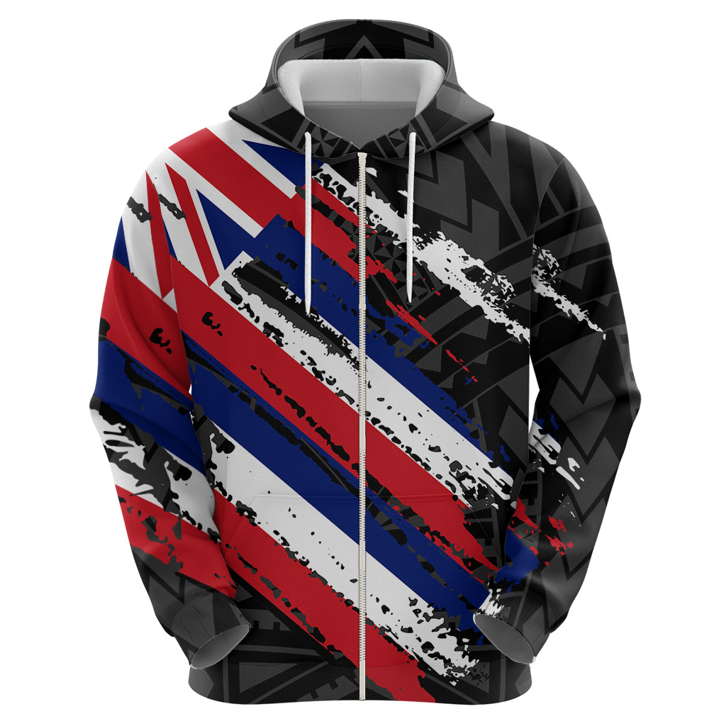 Hawaii Flag Polynesian Hoodie - Hawaiian State Pride