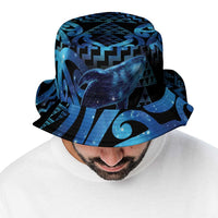 Humpback Whale Matariki New Zealand Bucket Hat NZ Maori Paikea Poutama Luxury Blue LT14 - Polynesian Pride