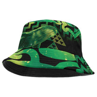Humpback Whale Matariki New Zealand Bucket Hat NZ Maori Paikea Poutama Luxury Green LT14 One Size Green - Polynesian Pride