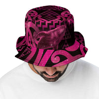 Humpback Whale Matariki New Zealand Bucket Hat NZ Maori Paikea Poutama Luxury Pink LT14 - Polynesian Pride