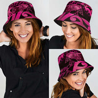 Humpback Whale Matariki New Zealand Bucket Hat NZ Maori Paikea Poutama Luxury Pink LT14 - Polynesian Pride
