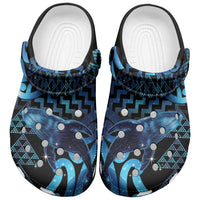 Humpback Whale Matariki New Zealand Clogs Shoes NZ Maori Paikea Poutama Luxury Blue