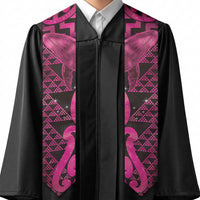 Humpback Whale Matariki New Zealand Graduation Stole NZ Maori Paikea Poutama Luxury Pink LT14 - Polynesian Pride