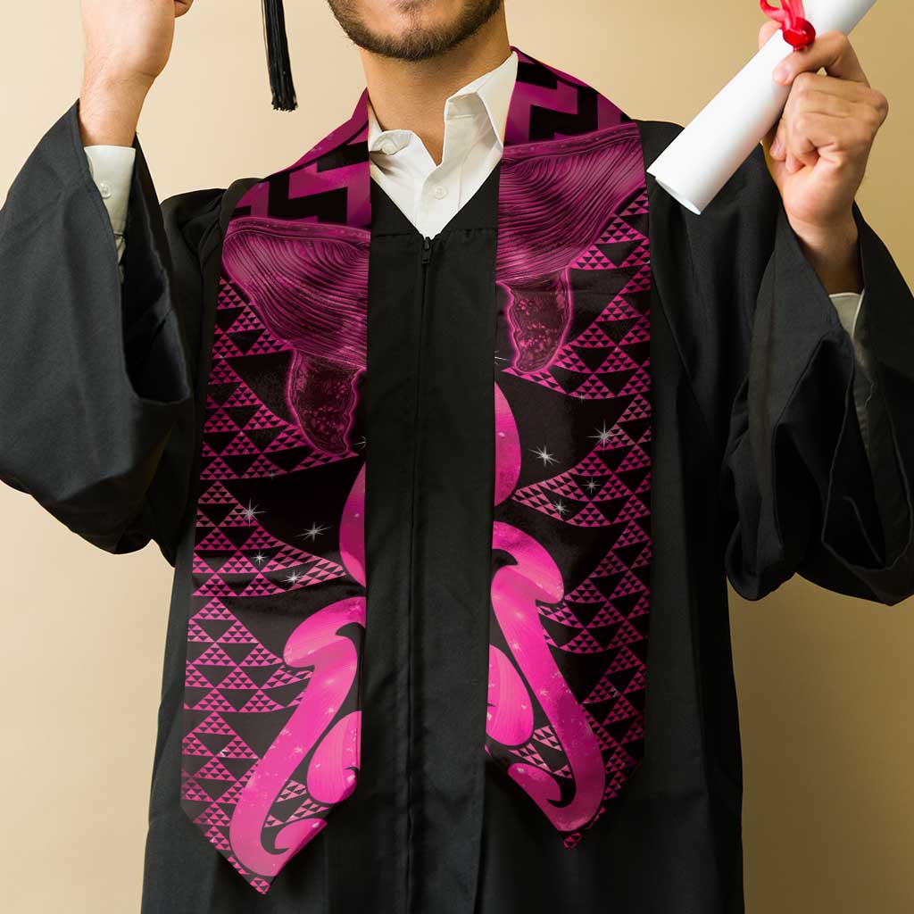 Humpback Whale Matariki New Zealand Graduation Stole NZ Maori Paikea Poutama Luxury Pink LT14 - Polynesian Pride