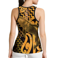 Humpback Whale Matariki New Zealand Hollow Tank Top NZ Maori Paikea Poutama Luxury Gold LT14 - Polynesian Pride