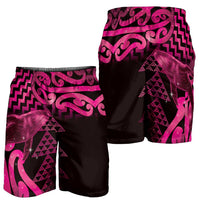 Humpback Whale Matariki New Zealand Shorts for Men NZ Maori Paikea Poutama Luxury Pink LT14 - Polynesian Pride